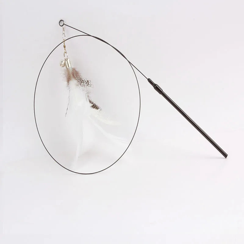 Interactief Kattenhengeltje Met Kleurrijke Veren & Belletje